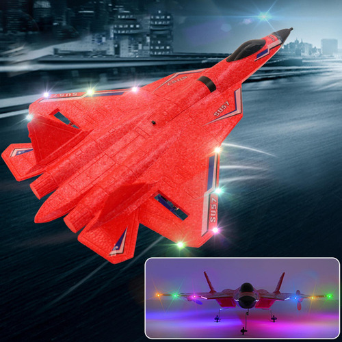 Avión De Control Remoto 2.4g Listo Su-57 Rc Drone Rc Rojo