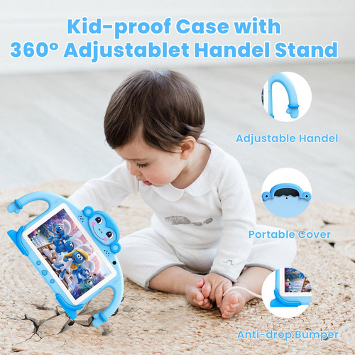 Tablet Zcobro Kids Android De 7 Pulgadas Y 32 Gb Con Wifi Y