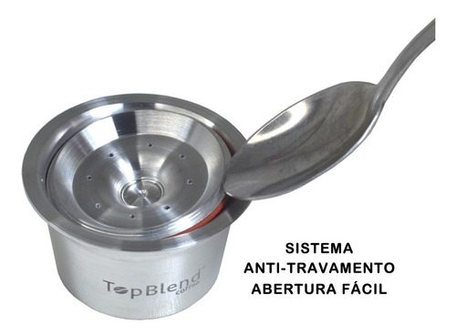 Imagem 2 de 6 de Cápsula Reutilizável Tres Corações Recarregável + Tamper