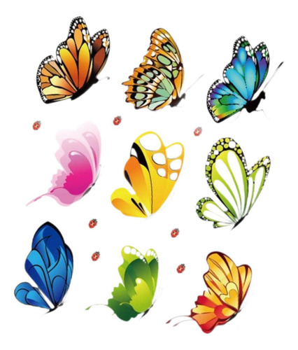 Tf 3 Elegante Juego De Adhesivos De Pared Con Mariposas Para