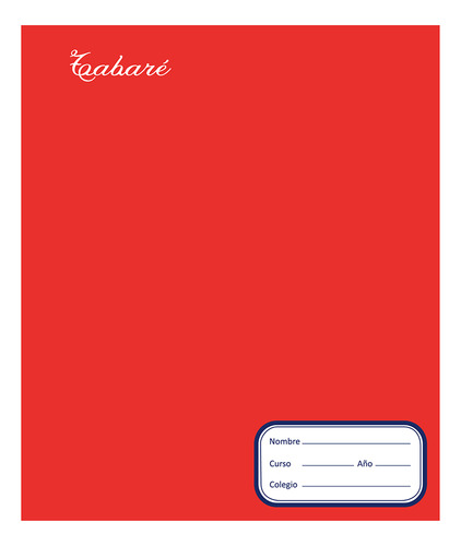 Cuaderno 96 Hojas Rojo Rayado Tabaré - Mosca