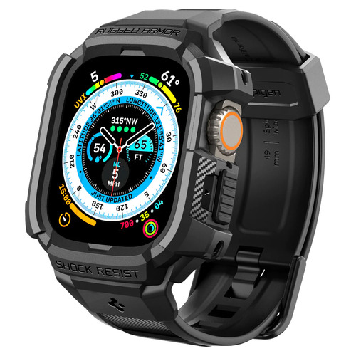 Estuche Pulso Manilla Robusta Antichoque G Shock Spigen Rugged Armor Pro Para Apple Watch Ultra 2 / 1 - 49mm - Negro