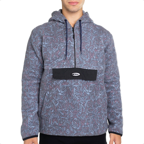 Buzo 1/2 Cierre Quiksilver Saturn Polar Casual Urbano Azl