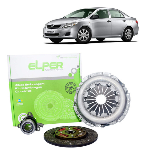 Kit Embreagem Com Atuador Elper Corolla Gli 1.8 16v Mec 2016