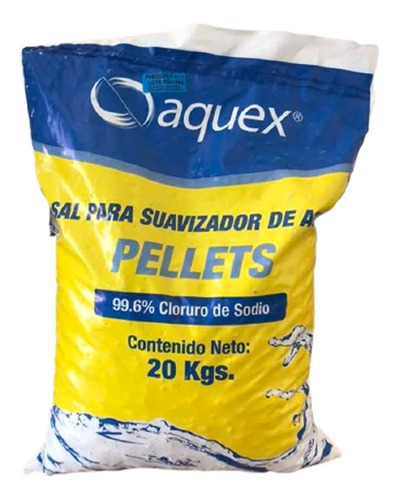Sal Aquex En Pellets Para Suavizador 99.6-99.8% 20 Kg