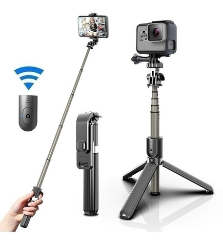 Palo Stick Selfie Celular Gopro Bluetooth Aluminio Tripode