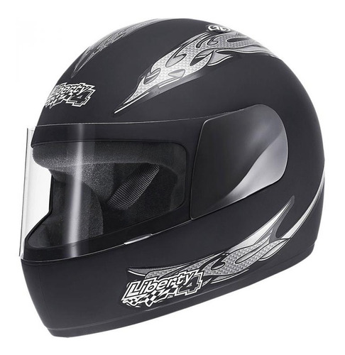 Casco Moto Integral Protork Liberty Four Negro Mate T 60