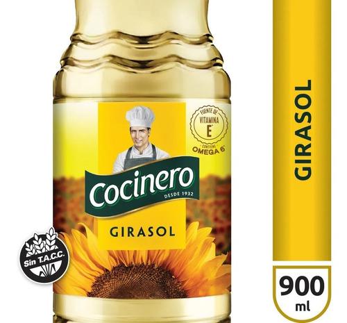 Aceite Cocinero Girasol Botella 900ml Pack 10 Unidades 