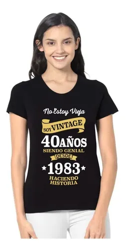 sugerir Adentro Poderoso Playeras Cumpleaños 40 | MercadoLibre 📦