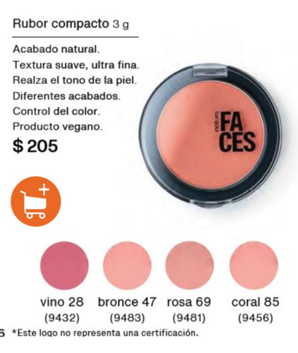 Rubor Compacto Faces De Natura Color Coral | Meses sin intereses