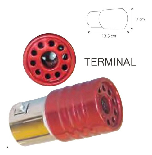 Terminal Exhosto De Lujo Color Cromado X 1