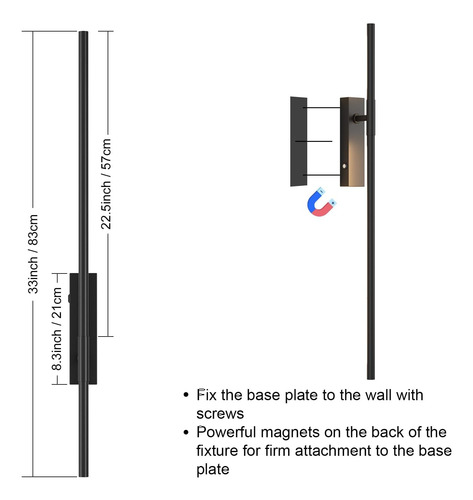 Juego De 1 Aplique De Pared Con Pilas, Recargable De 32,7 Pu
