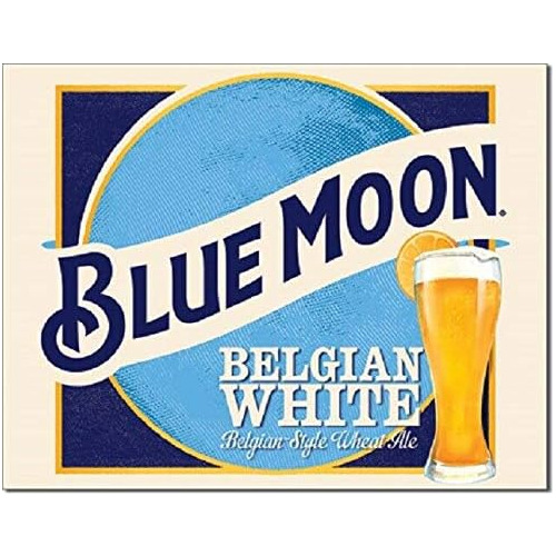 Letrero De Lata Vintage Logotipo Retro De Blue Moon Cra...