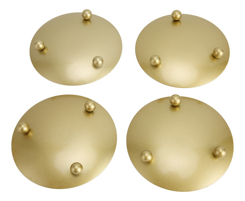 Platos De Metal Para Velas, 4 Unidades, De Color Dorado, Est