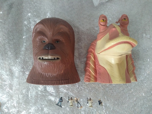 Sets Star Wars Jar Jar Binks Y Chewbaca Con Figuras 