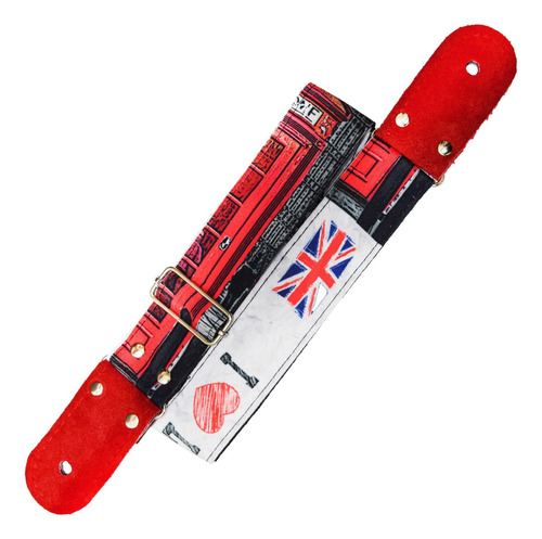 Londres - Tahalí Strap Para Guitarra O Bajo Color Multicolor