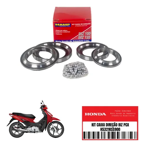 Kit Caixa Direção Biz Pcx Pop Original Honda H5321kss900