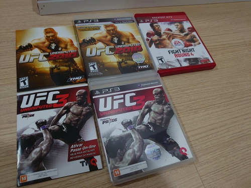 Coleção Ufc Undisputed 3 2010 E Fight Night Round 4 Para Ps3