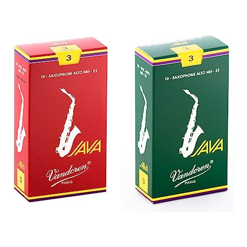 Vandoren Sr263 Alto Sax Java Cañas Fuerza 3; Caja De 10 Y Sr