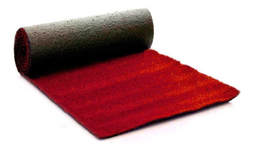 Grama Sintética  Vermelha 12mm Decoração 2,00x0,50m (1m²)