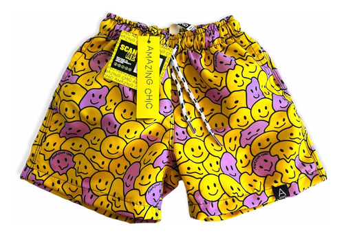 Short De Baño Niño Microfibra Con Sosten Red Emoji Smile Env