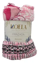 Comprar Cobija King Size Estampada Ultra Suave Frazada Manta Koela Color Rosa Claro Diseño De La Tela París