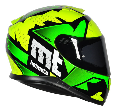 Capacete Mt Thunder3 Torn Yellow-green