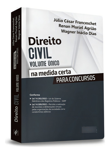 Direito Civil - Volume Único - Na Medida Certa Para Concursos (2023) -