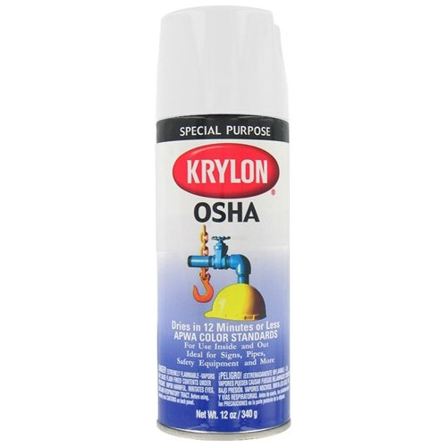 Krylon 1501 Osha Pintura Aerosol Blanca Seguridad 12 Oz