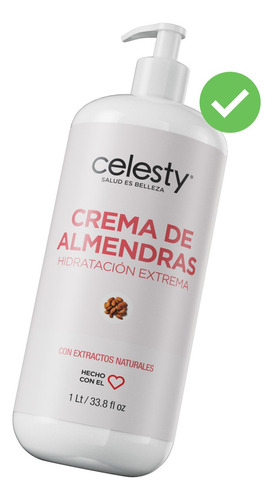 Crema De Almendras Nutritiva 1lt Celesty®