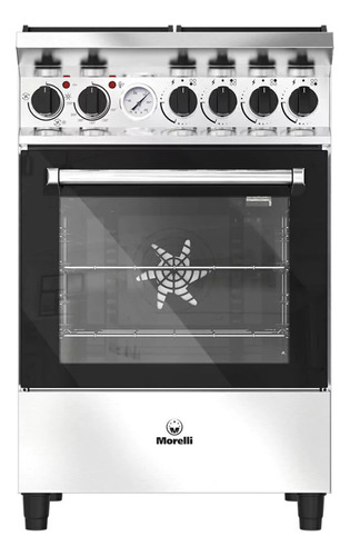 Cocina Industrial Morelli Volta 4h Horno Convector 55 Cm