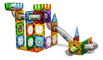 Comprar Bloques Magneticos Para Niños 76 Piezas + Bola Con Luces