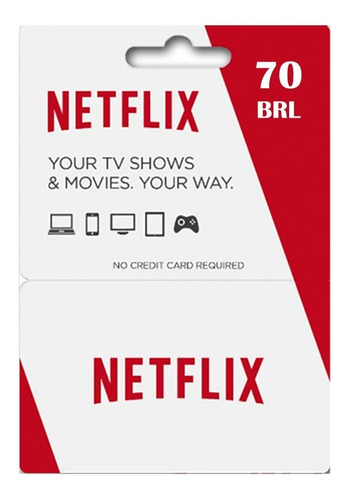 Tarjeta De Regalo Netflix 70 Brl Virtual