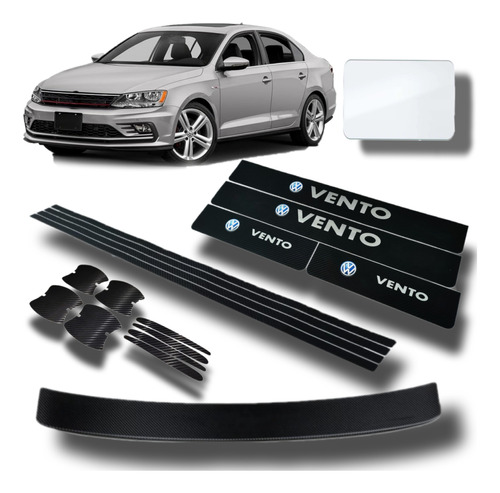 Cubre Zocalos Pantalla Puertas Baul Uñeros Vw Vento Mk6