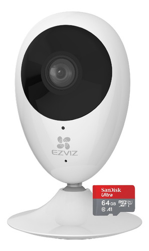 Camara Seguridad Wifi Mini Interior Ezviz + Memoria 64gb