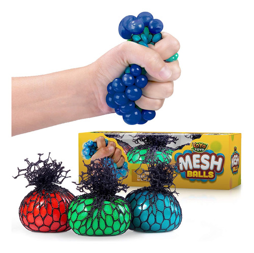 Yoya Toys Squishy Mesh Stress Balls - Bolas Sensoriales De G