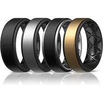 Comprar Anillos De Silicona Hombres  Paquete De 1\u002F4\u002F6 Anillos D...