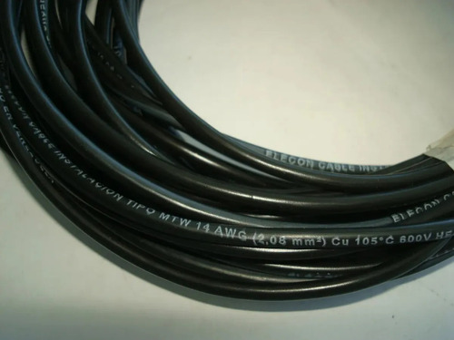 Cable 14 Instalacion Automotriz Negro Pack-02 Metros