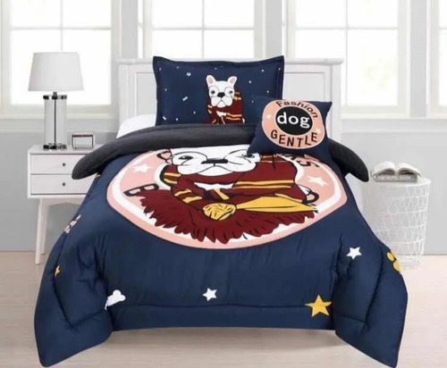 Cubrelecho Ovejero Infantil Para Cama Sencilla O Semidoble.