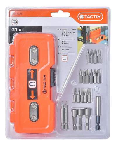 Set De Puntas Y Adaptador 21 Piezas En Caja Magnética