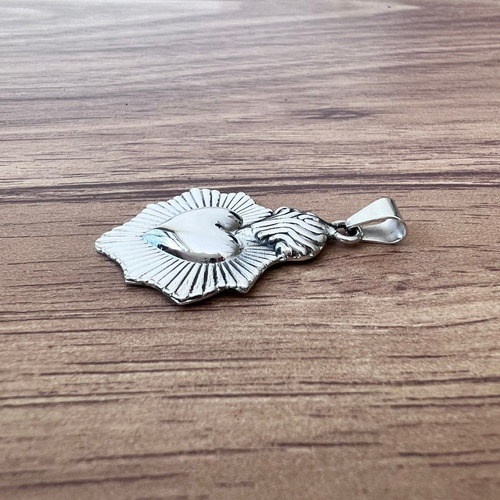 Imagen 5 de 10 de Dije De Plata Ley .925 Corazón Milagrito Mexicano Agálea