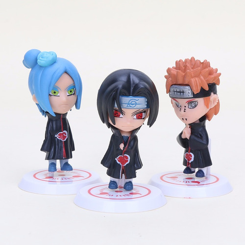 Kit 11 Action Figure Bonecos Naruto Hidan Madara Akatsuki