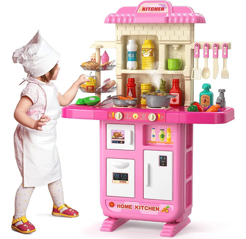 Temi Play Kitchen - Juguetes De Cocina Para Niñas De 4 A 8 A