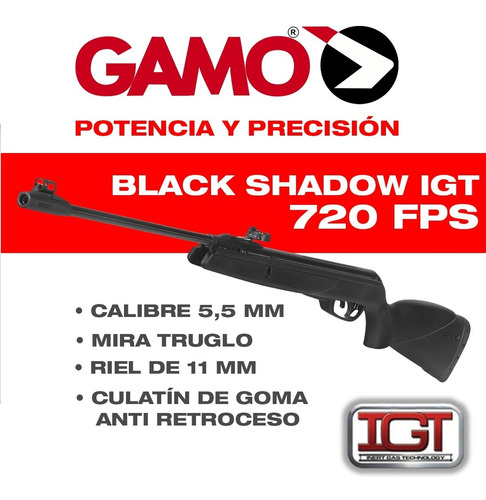 Imagen 3 de 10 de Rifle Aire Comprimido Gamo Black Shadow Combo