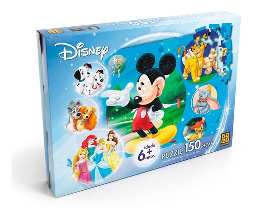 Quebra Cabeça Mickey Disney 150 Peças Grow