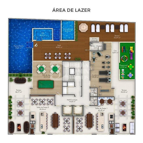 Imagem 3 de 15 de Quadra Mar Com 3 Suítes + Área De Lazer - 00297