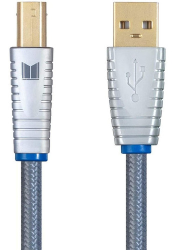 Cable De Audio Digital Usb A A Usb B | 2m / Gris Trenzado