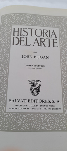 Historia Del Arte Tomo 2 De José Pijoan - Salvat (usado)