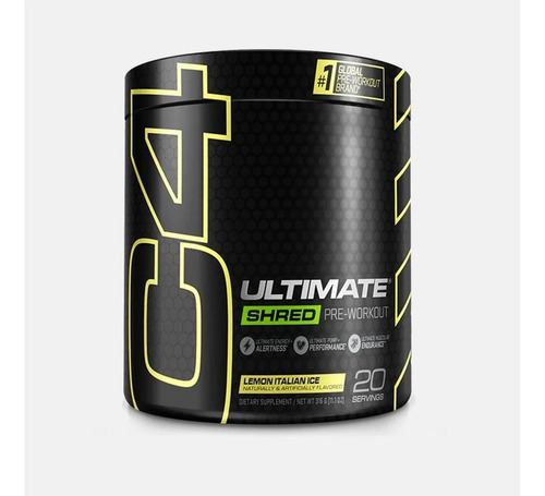 Cellucor Pre-entreno C4 Ultimate Shred 20 Servicios / 350gr Sabor Limonada Italiana