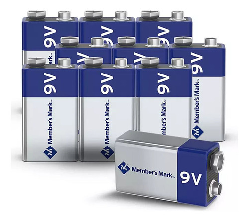 Baterías Alcalinas 9v Members Mark, Paquete Con 10 Piezas